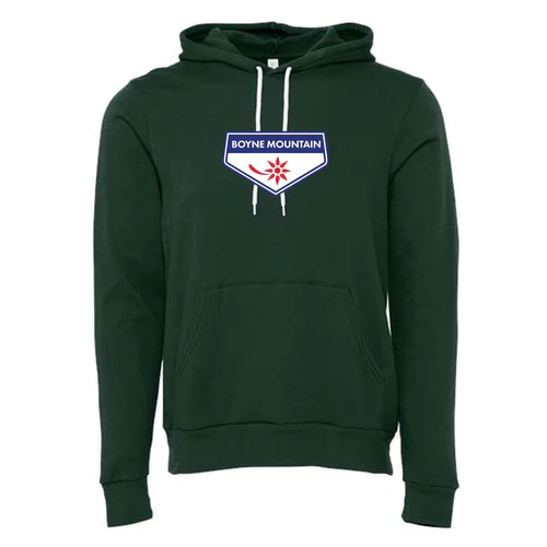 Boyne Mountain Adult Hoodie Full Color Chest Logo Forest