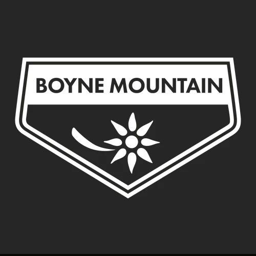 Boyne Mountain Adult Crewneck White Chest Logo Black - Image 2