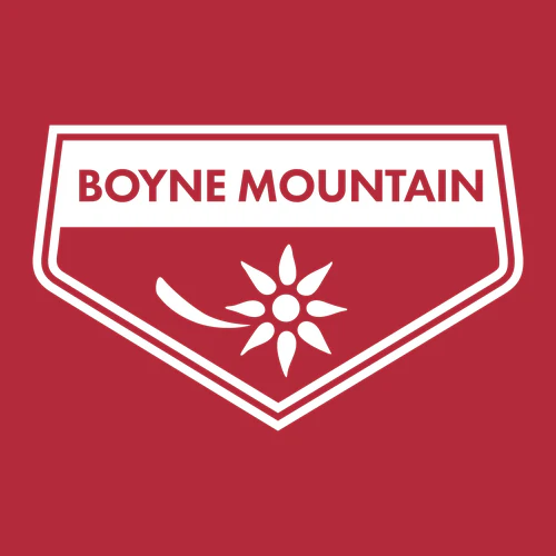 Boyne Mountain Adult Crewneck White Chest Logo Red - Image 2