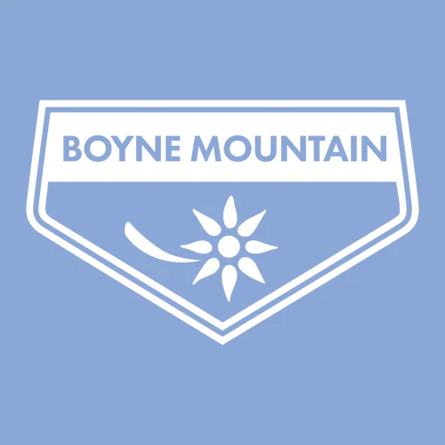 Boyne Mountain Adult Long Sleeve White Chest Logo Carolina Blue - Image 2