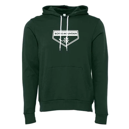 Boyne Mountain Adult Hoodie White Chest Logo Forest