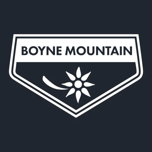 Boyne Mountain Adult T-Shirt White Chest Logo Navy - Image 2