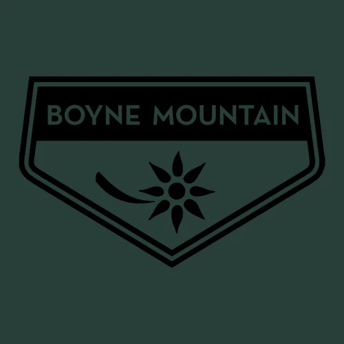Boyne Mountain Adult Crewneck Black Chest and Back Logo Forest - Image 3