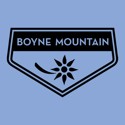 Boyne Mountain Adult Long Sleeve Black Chest and Back Logo Carolina Blue - Image 3