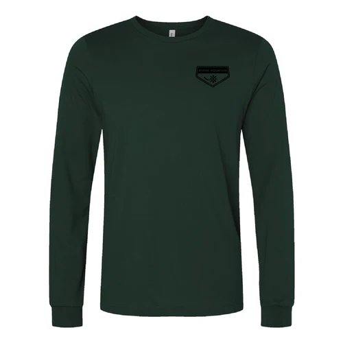 Boyne Mountain Adult Long Sleeve Black Chest and Back Logo Forest - Image 2