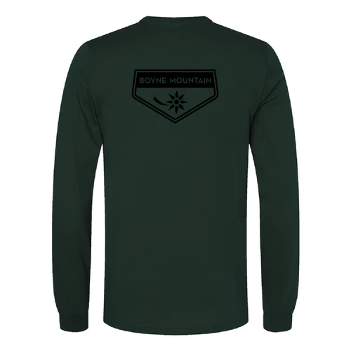 Boyne Mountain Adult Long Sleeve Black Chest and Back Logo Forest - Image 4