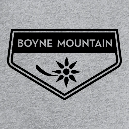 Boyne Mountain Adult Long Sleeve Black Chest and Back Logo Heather Grey - Image 3