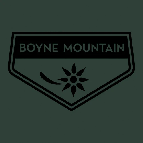Boyne Mountain Adult T-Shirt Black Chest and Back Logo Forest - Image 5