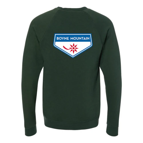 Boyne Mountain Adult Crewneck Full Color Chest and Back Logo Forest - Image 4