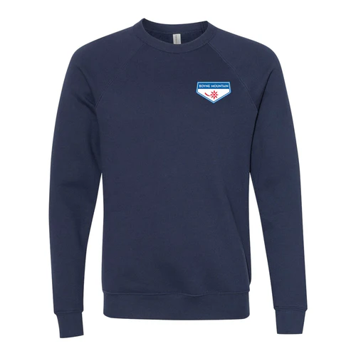Boyne Mountain Adult Crewneck Full Color Chest and Back Logo Navy - Image 2