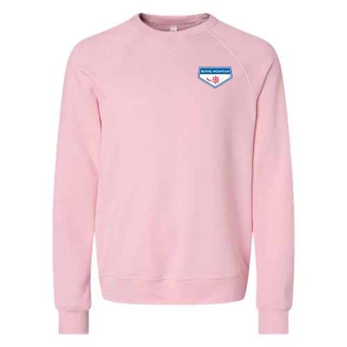 Boyne Mountain Adult Crewneck Full Color Chest and Back Logo Pink - Image 2