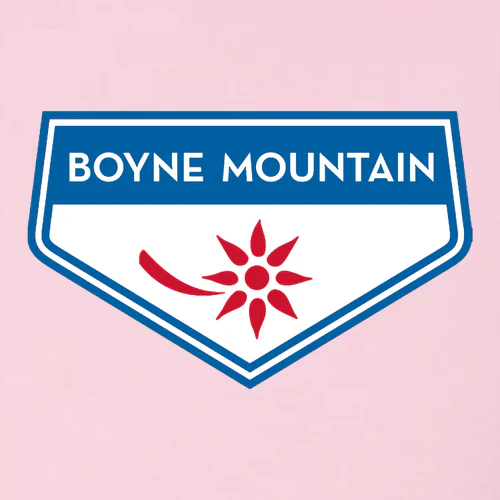 Boyne Mountain Adult Crewneck Full Color Chest and Back Logo Pink - Image 5