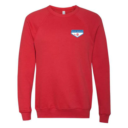 Boyne Mountain Adult Crewneck Full Color Chest and Back Logo Red - Image 2