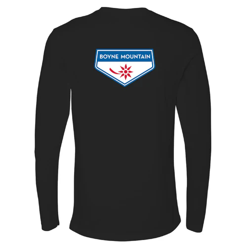 Boyne Mountain Adult Long Sleeve Full Color Chest and Back Logo Black - Image 4
