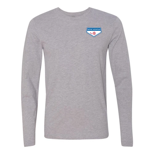 Boyne Mountain Adult Long Sleeve Full Color Chest and Back Logo Heather Grey - Image 2