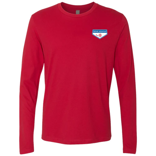 Boyne Mountain Adult Long Sleeve Full Color Chest and Back Logo Red - Image 2