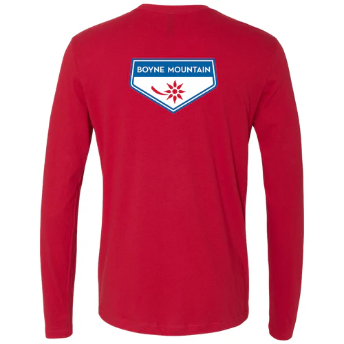 Boyne Mountain Adult Long Sleeve Full Color Chest and Back Logo Red - Image 4