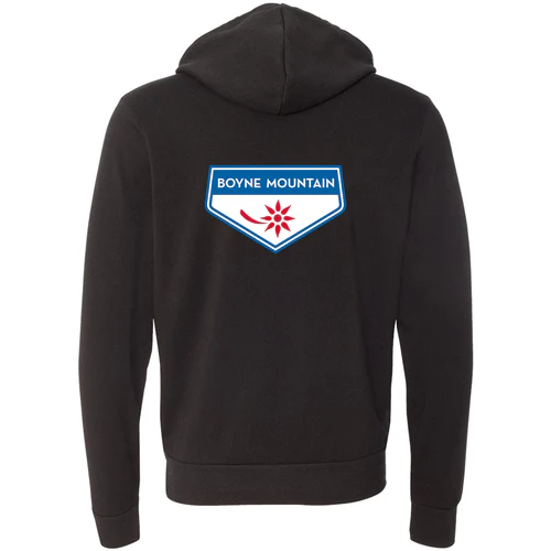 Boyne Mountain Adult Hoodie Full Color Chest and Back Logo Black - Image 4