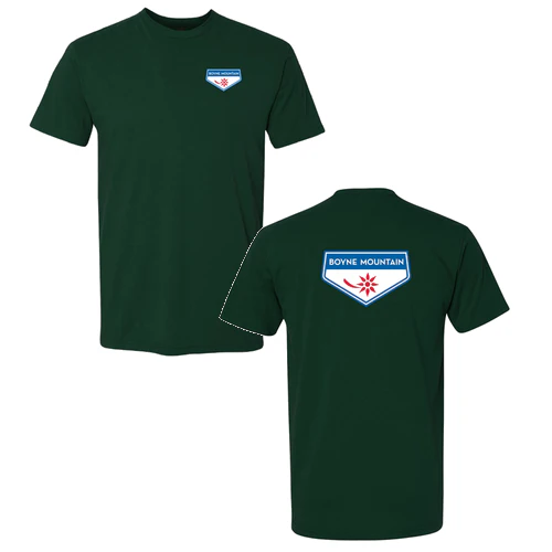 Boyne Mountain Adult T-Shirt Full Color Chest and Back Logo Forest