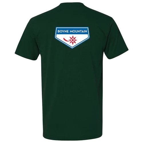 Boyne Mountain Adult T-Shirt Full Color Chest and Back Logo Forest - Image 4