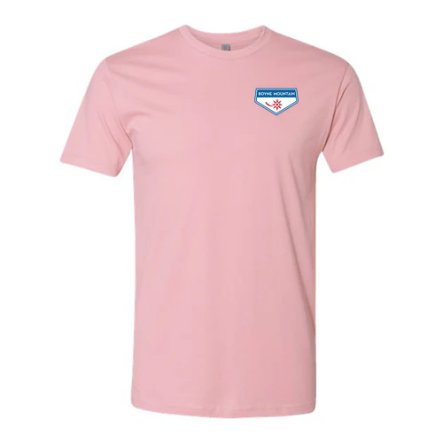 Boyne Mountain Adult T-Shirt Full Color Chest and Back Logo Light Pink - Image 2