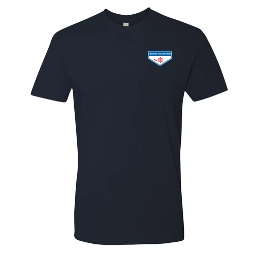 Boyne Mountain Adult T-Shirt Full Color Chest and Back Logo Midnight Navy - Image 2