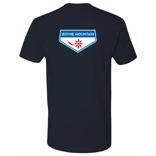 Boyne Mountain Adult T-Shirt Full Color Chest and Back Logo Midnight Navy - Image 4
