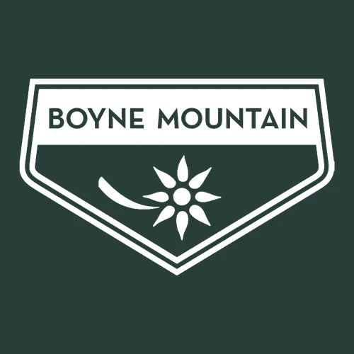 Boyne Mountain Adult Crewneck White Chest and Back Logo Forest - Image 3