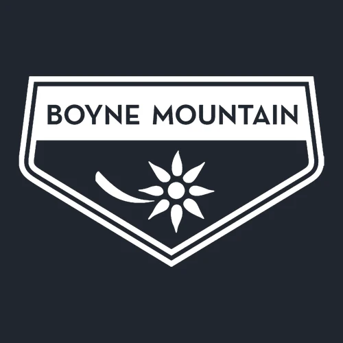 Boyne Mountain Adult Long Sleeve White Chest and Back Logo Midnight Navy - Image 5