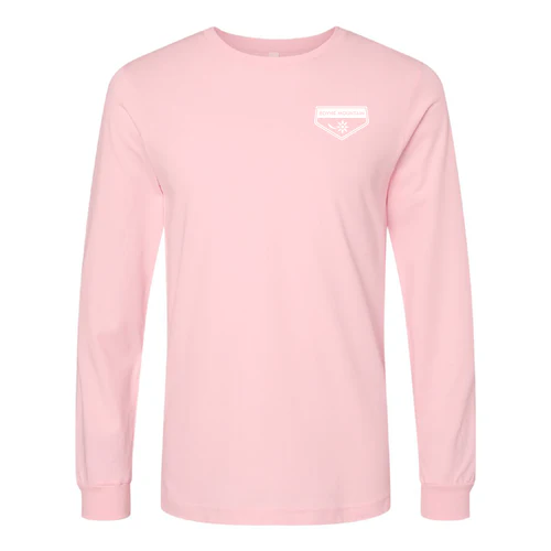 Boyne Mountain Adult Long Sleeve White Chest and Back Logo Pink - Image 2