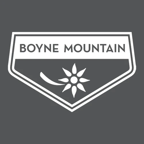 Boyne Mountain Adult Hoodie White Chest and Back Logo Asphalt - Image 5