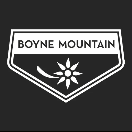 Boyne Mountain Adult Hoodie White Chest and Back Logo Black - Image 3