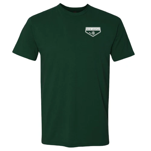 Boyne Mountain Adult T-Shirt White Chest and Back Logo Forest - Image 2
