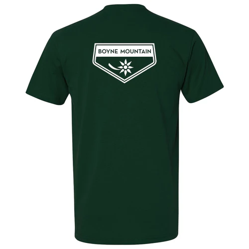 Boyne Mountain Adult T-Shirt White Chest and Back Logo Forest - Image 4