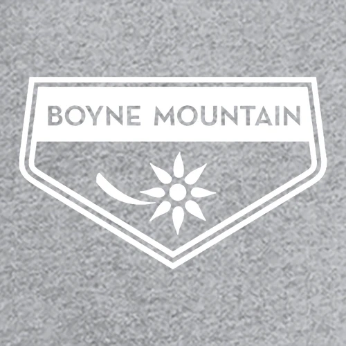 Boyne Mountain Adult T-Shirt White Chest and Back Logo Heather Grey - Image 5