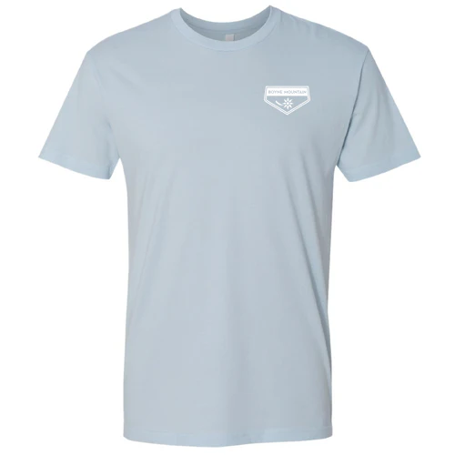 Boyne Mountain Adult T-Shirt White Chest and Back Logo Light Blue - Image 2