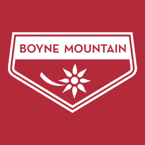 Boyne Mountain Adult T-Shirt White Chest and Back Logo Red - Image 5