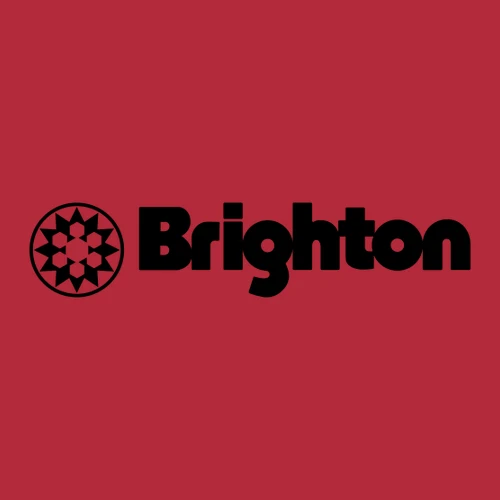 Brighton Adult Hoodie Black Chest Logo Red - Image 2