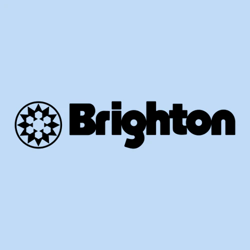 Brighton Adult T-Shirt Black Chest Logo Light Blue - Image 2