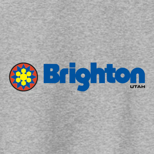 Brighton Adult Crewneck Full Color Chest Logo Athletic Heather - Image 2