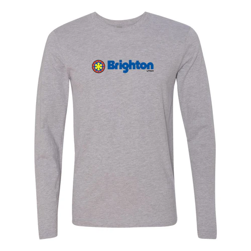 Brighton Adult Long Sleeve Full Color Chest Logo Heather Grey