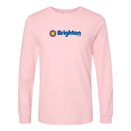 Brighton Adult Long Sleeve Full Color Chest Logo Pink