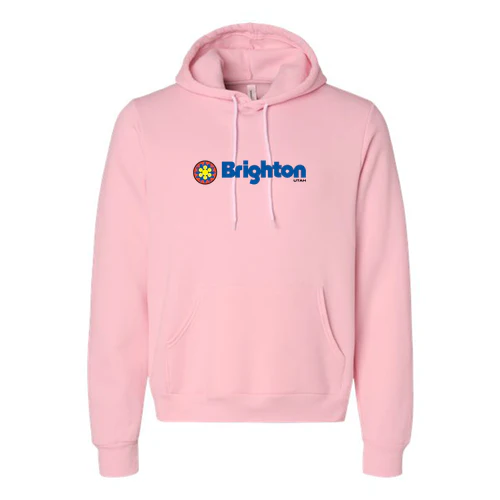 Brighton Adult Hoodie Full Color Chest Logo Pink