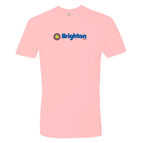 Brighton Adult T-Shirt Full Color Chest Logo Light Pink
