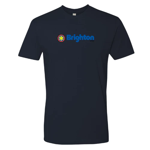Brighton Adult T-Shirt Full Color Chest Logo Midnight Navy
