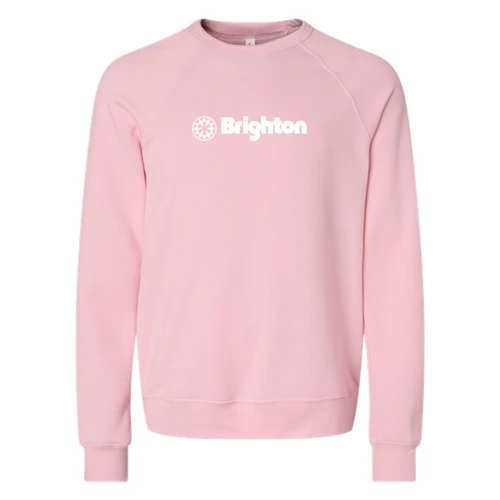 Brighton Adult Crewneck White Chest Logo Pink