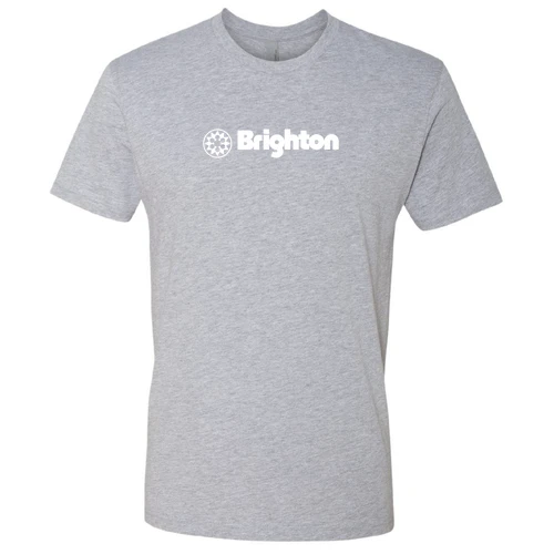 Brighton Adult T-Shirt White Chest Logo Heather Grey