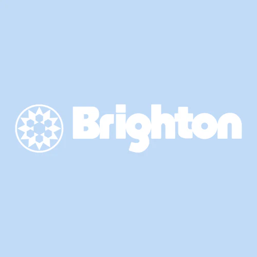 Brighton Adult T-Shirt White Chest Logo Light Blue - Image 2