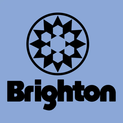 Brighton Adult Crewneck Black Chest and Back Logo Carolina Blue - Image 3