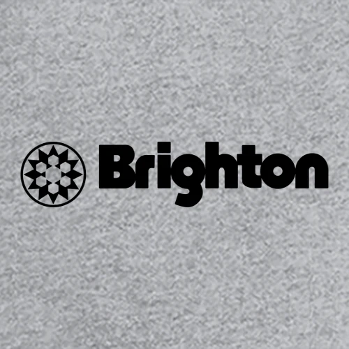 Brighton Adult Long Sleeve Black Chest and Back Logo Heather Grey - Image 5
